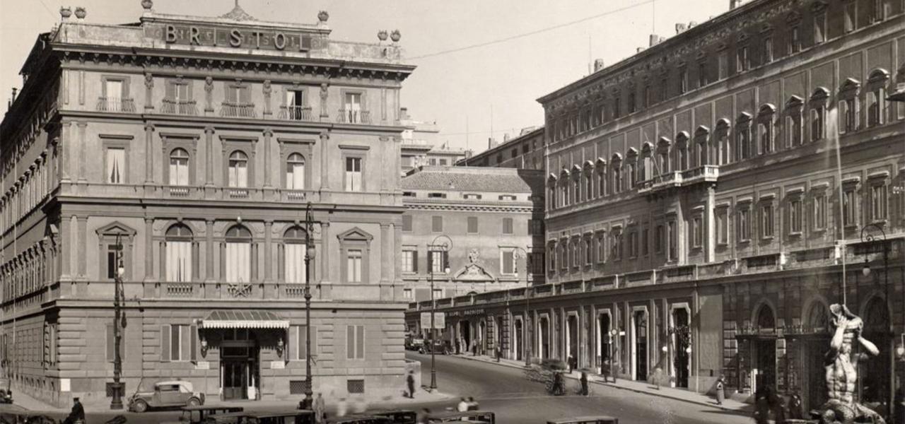 Old image Bernini Bristol Hotel Rome Italy